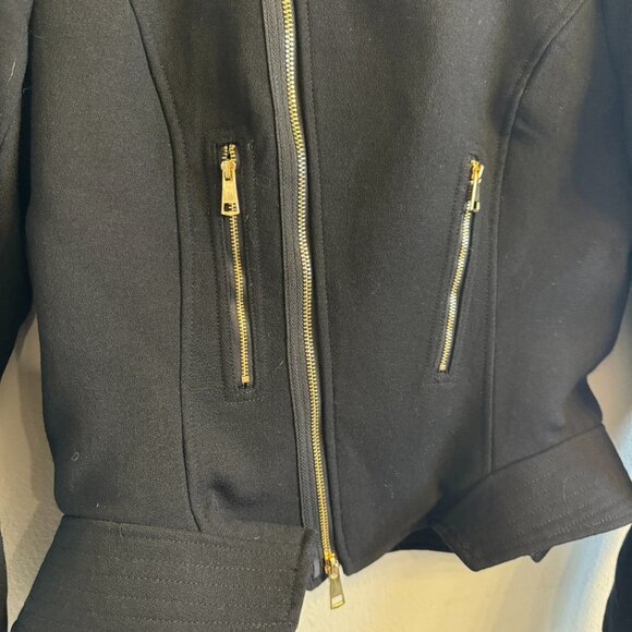 Witchery Military Jacket wool blend Womens Medium Black - Picture 4 of 9